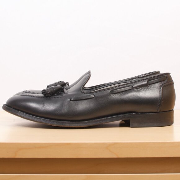 Alden 9.5 B/D Tassel Loafers Black Calfskin EUC Goodyear Welted - Picture 2 of 8